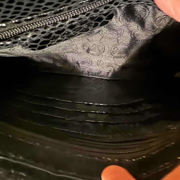 Michael Kors clutch black crocodile with detachable strap - Picture 6 of 9